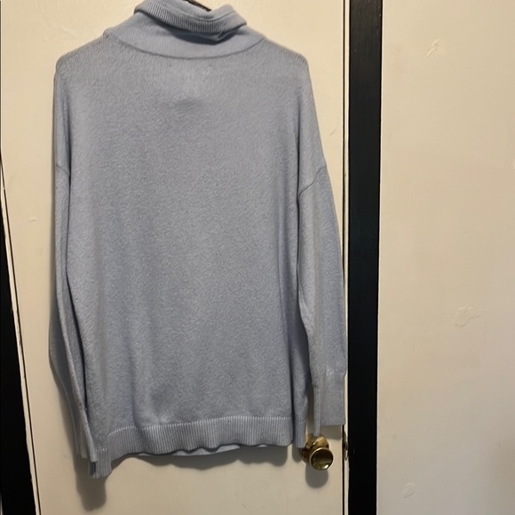LOFT Blue Cowl Neck Sweater Relaxed Fit - Picture 4 of 4